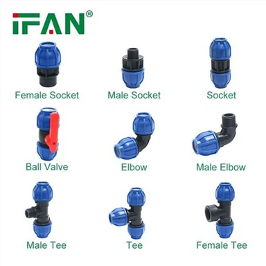 Þjöppunar HDPE píputengi